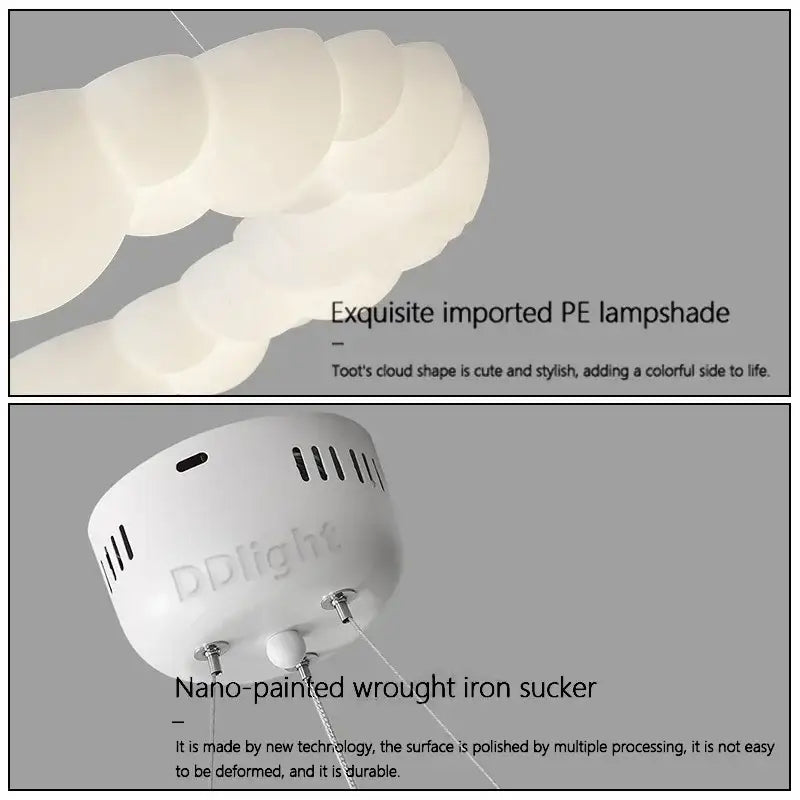 Modern off white cloud pendant led – living room ceiling lamp