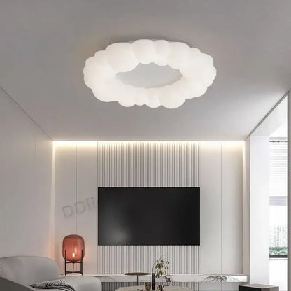 Modern off white cloud pendant led – living room ceiling lamp