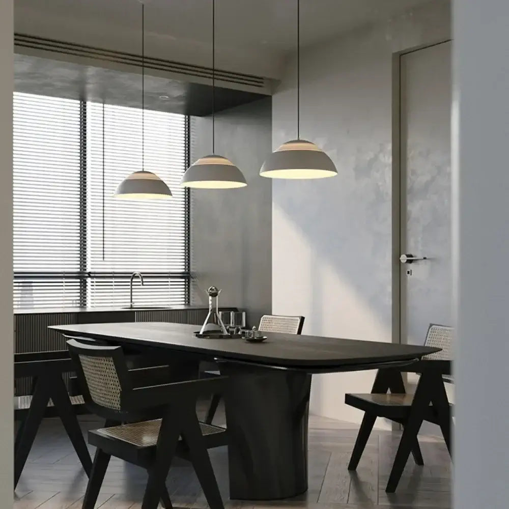 Modern off white layered glass ball pendant light for dining room