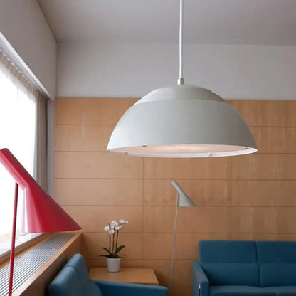 Modern off white layered glass ball pendant light for dining room