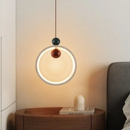 Modern off-white travertine adjustable led pendant light dining room