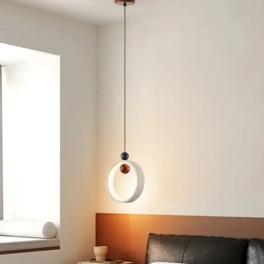 Modern off-white travertine adjustable led pendant light dining room