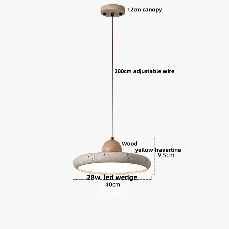 Modern off-white travertine adjustable led pendant light dining room