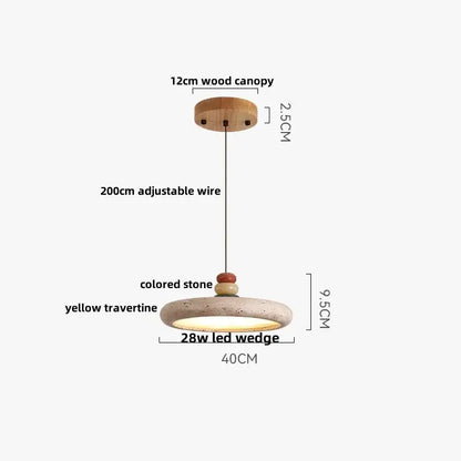 Modern off-white travertine adjustable led pendant light dining room