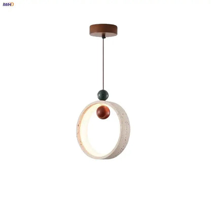 Modern off-white travertine adjustable led pendant light dining room