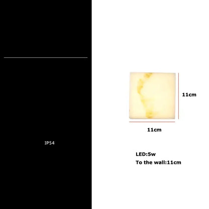 Modern onyx amber geometric led outdoor wall sconce backyard light