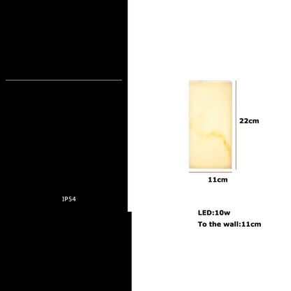 Modern onyx amber geometric led outdoor wall sconce backyard light
