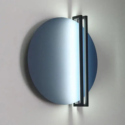 Modern orange and black circular wall lamp for bedroom