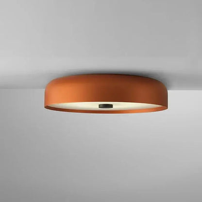 Modern orange and white bowl ceiling lamp for living room