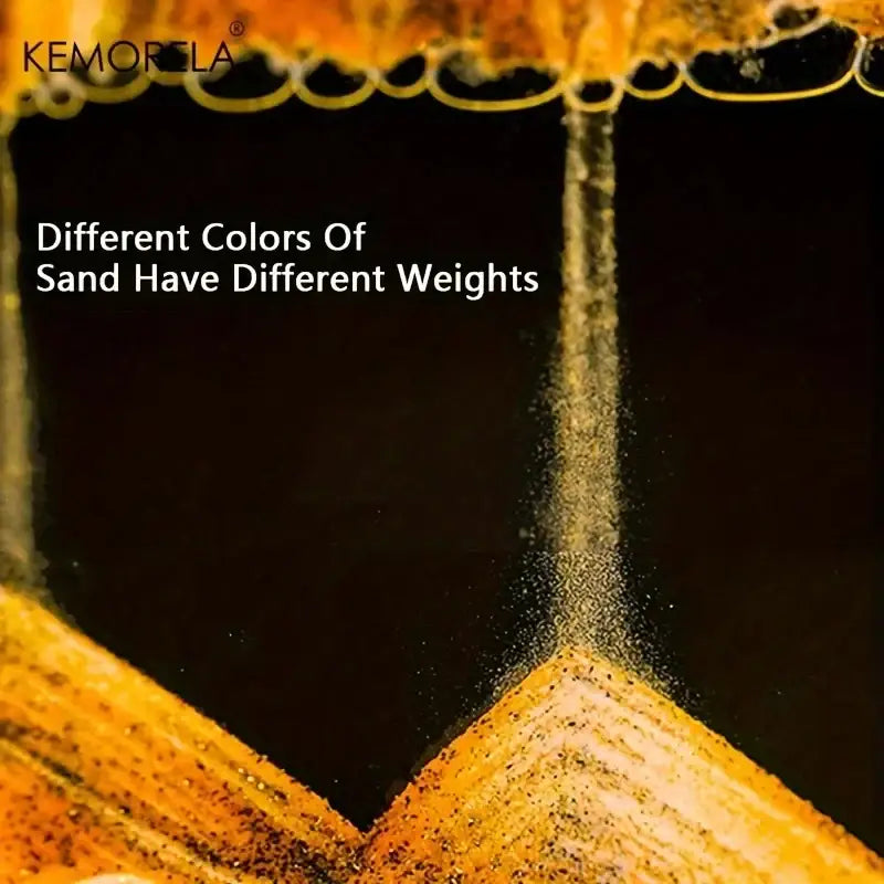 Modern orange & brown 3d moving sand art picture living room decor