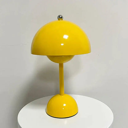 Modern orange bud metal desk lamp bedroom flower dome light