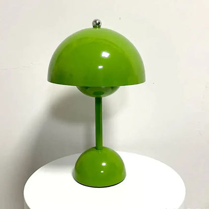 Modern orange bud metal desk lamp bedroom flower dome light