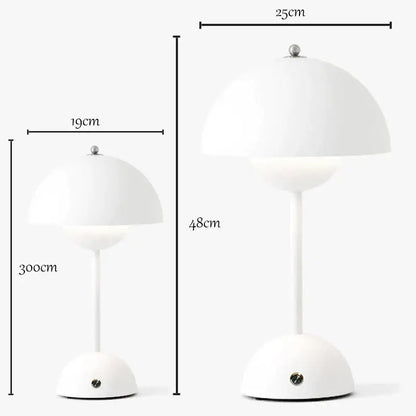 Modern orange bud metal desk lamp bedroom flower dome light