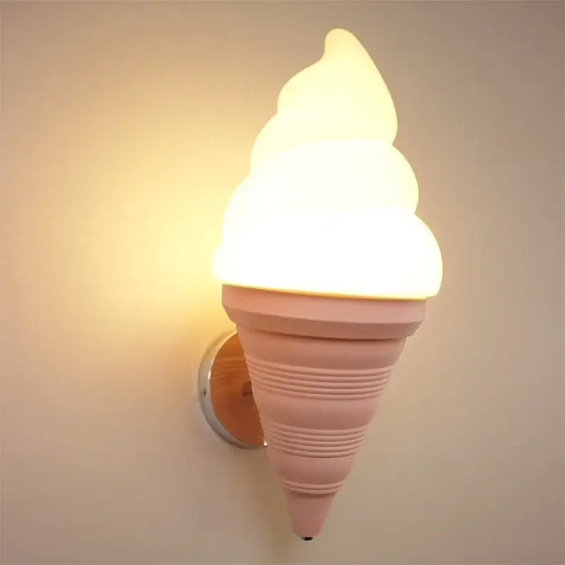Modern orange ice cream led wall sconce kids bedroom light