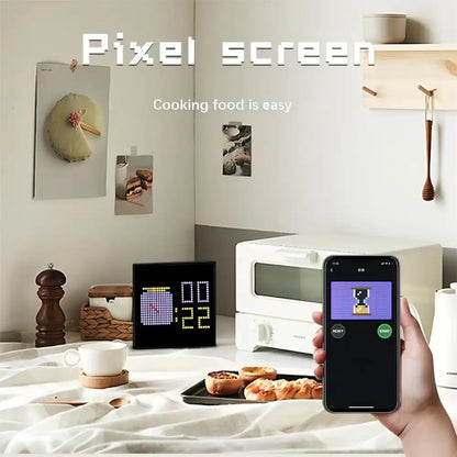 Modern orange led pixel display screen gaming room decor