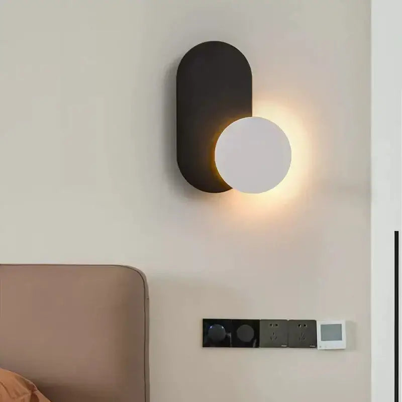 Modern orange & white led wall lights for living room