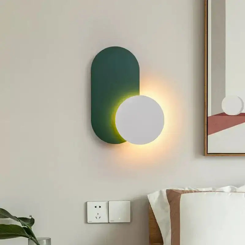 Modern orange & white led wall lights for living room