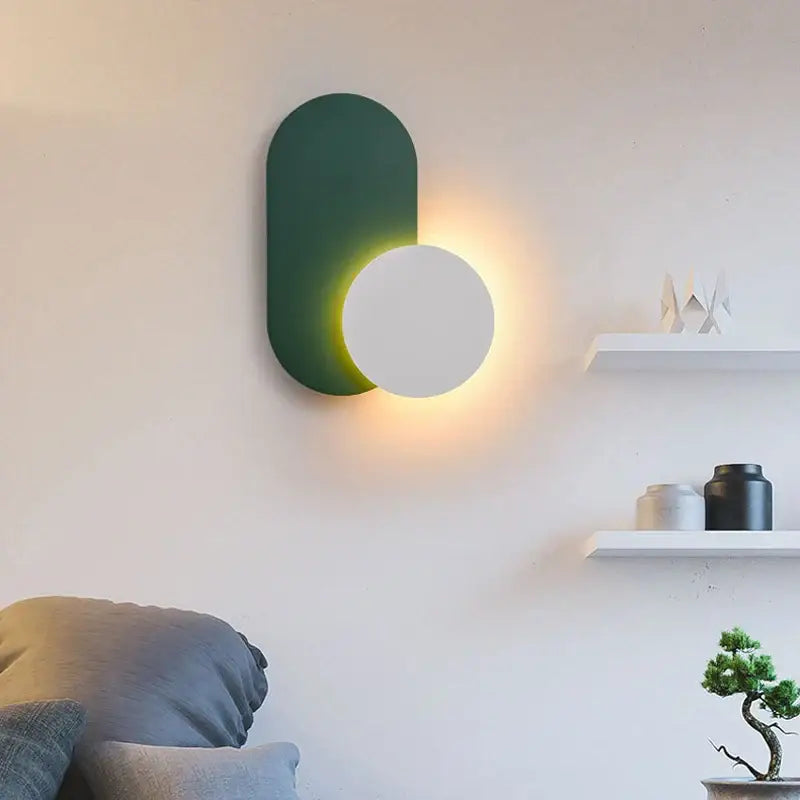 Modern orange & white led wall lights for living room