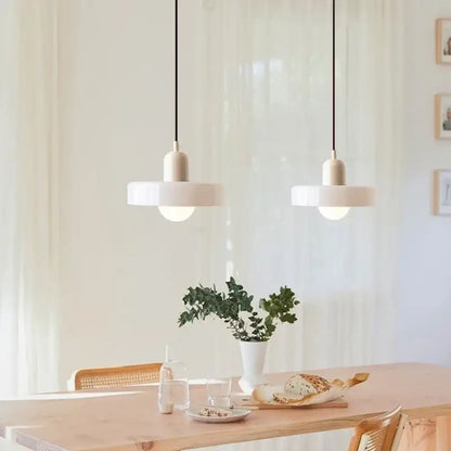 Modern orange & yellow glass led macaron ceiling chandelier kitchen