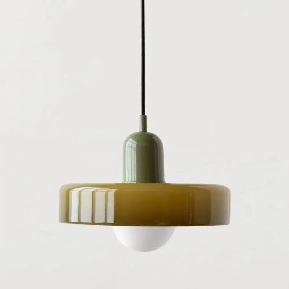 Modern orange & yellow glass led macaron ceiling chandelier kitchen