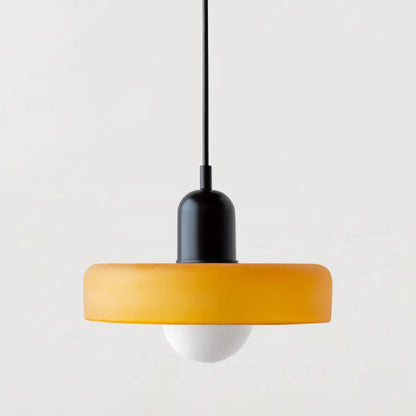 Modern orange & yellow glass led macaron ceiling chandelier kitchen