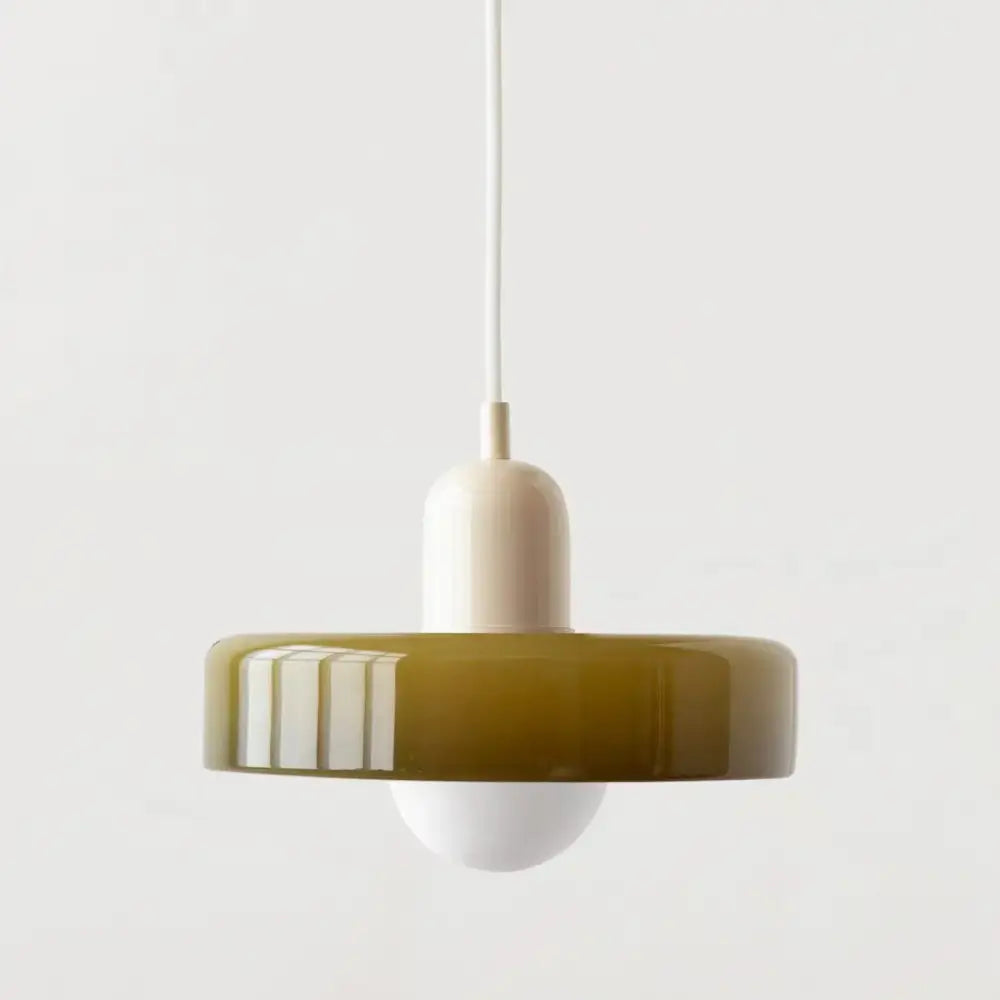Modern orange & yellow glass led macaron ceiling chandelier kitchen