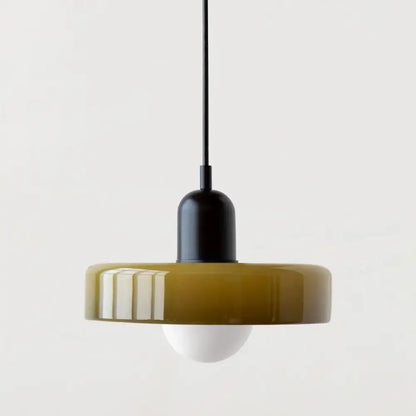 Modern orange & yellow glass led macaron ceiling chandelier kitchen