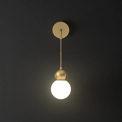 DecorBites™ Modern Orb Wall Lamp with Milky Glass Shade - Elegant Gold Sconce Light
