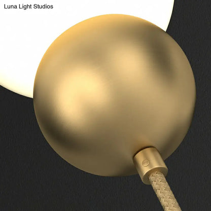 DecorBites™ Modern Orb Wall Lamp with Milky Glass Shade - Elegant Gold Sconce Light