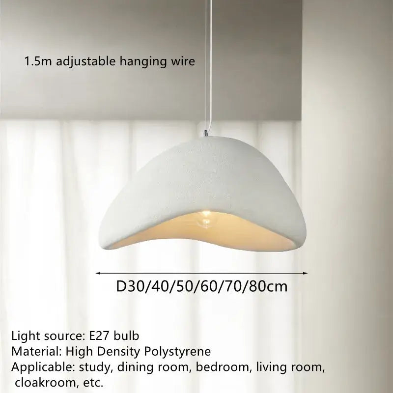 Modern organic off-white cloud pendant lamp dining room chandelier