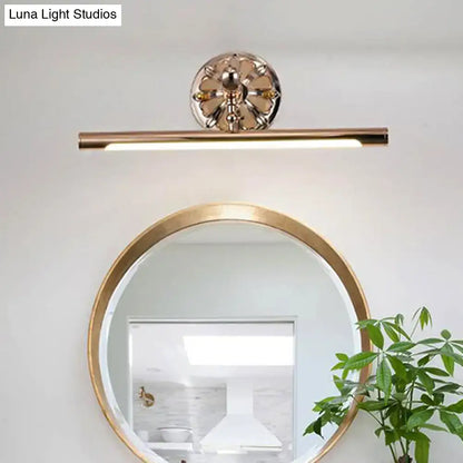 Modern ornate gold floral wall mount bathroom lamp