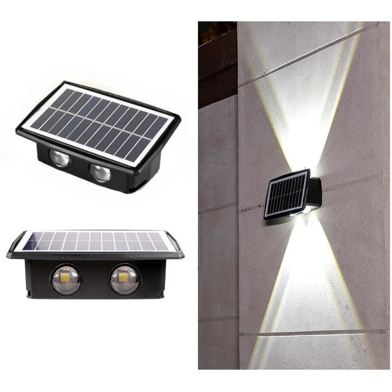 Modern Outdoor Solar Wall Lights with Waterproof Design