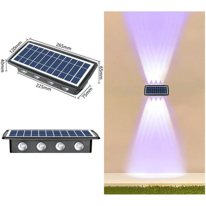 Modern Outdoor Solar Wall Lights with Waterproof Design