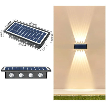 Modern Outdoor Solar Wall Lights with Waterproof Design