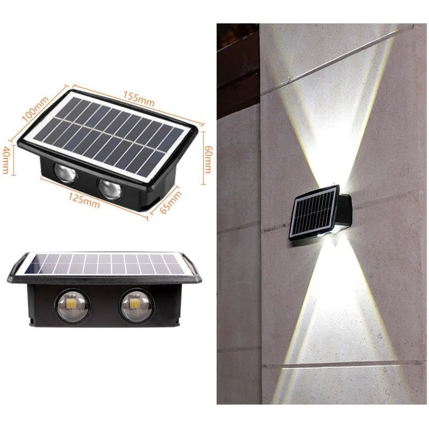 Modern Outdoor Solar Wall Lights with Waterproof Design