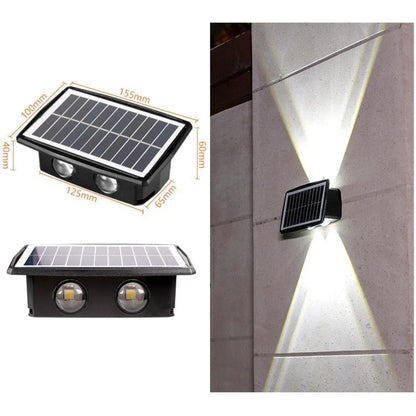 Modern Outdoor Solar Wall Lights with Waterproof Design