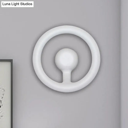 Modern oval black & white led mirror bedroom wall light 110v-120v