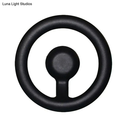 Modern oval black & white led mirror bedroom wall light 110v-120v