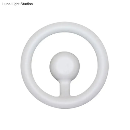 Modern oval black & white led mirror bedroom wall light 110v-120v