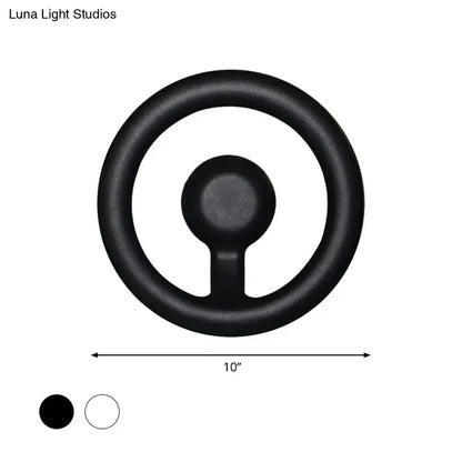 Modern oval black & white led mirror bedroom wall light 110v-120v