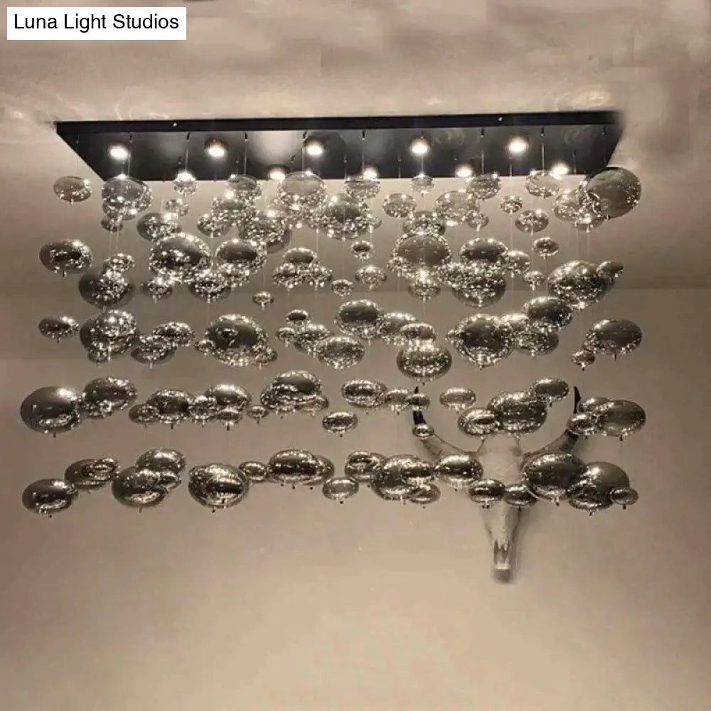 DecorBites™ Modern Oval Bubble Ball LED Chandelier Lighting Dining Room Light Fixtures