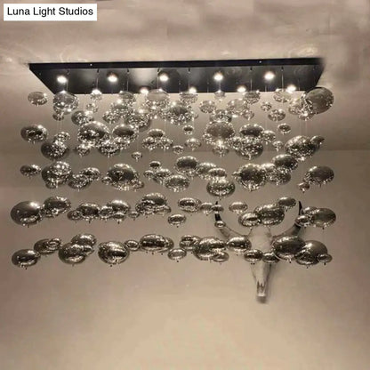 DecorBites™ Modern Oval Bubble Ball LED Chandelier Lighting Dining Room Light Fixtures