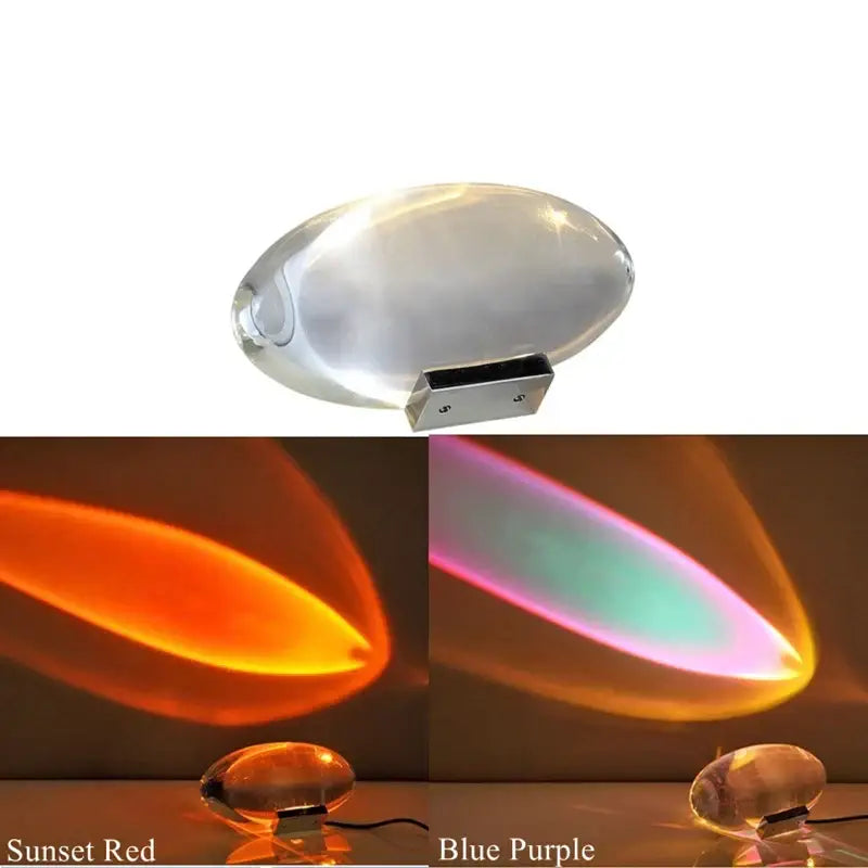 Modern oval crystal led table lamp for bedroom ambient lighting
