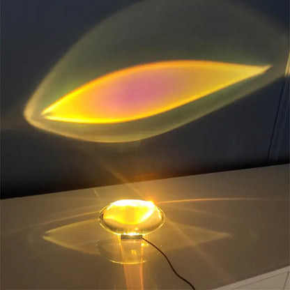 Modern oval crystal led table lamp for bedroom ambient lighting
