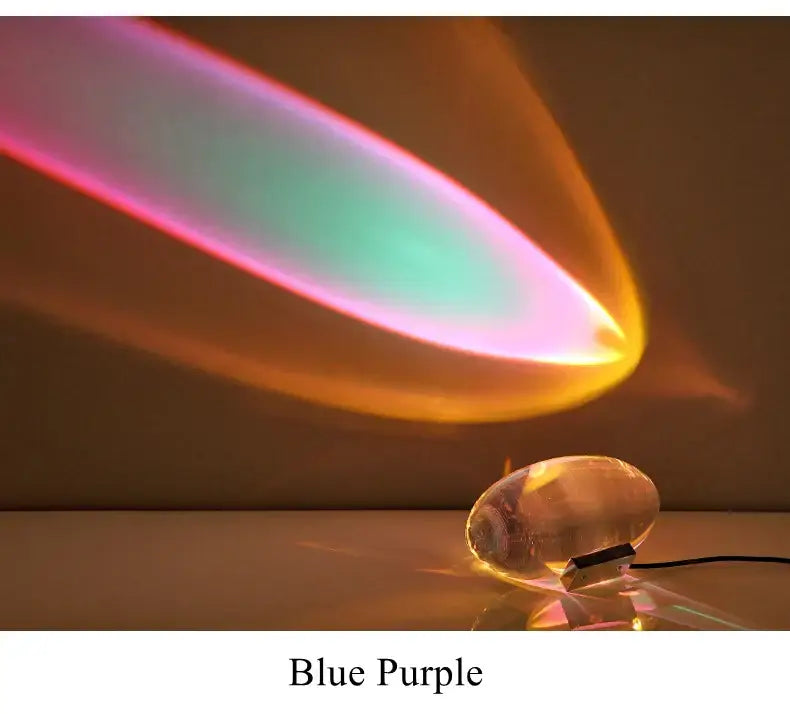 Modern oval crystal led table lamp for bedroom ambient lighting