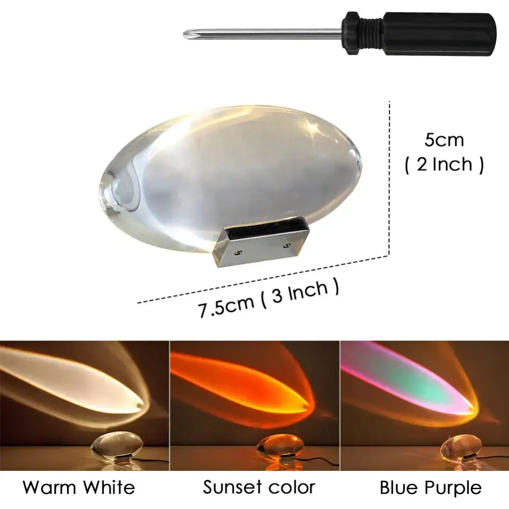 Modern oval crystal led table lamp for bedroom ambient lighting