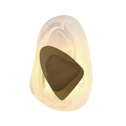Modern oval crystal wall lamp for bedroom with abstract filament
