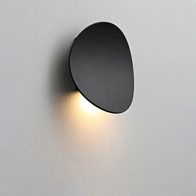 Modern oval gray & dark gray led wall lamp garden waterproof lighting