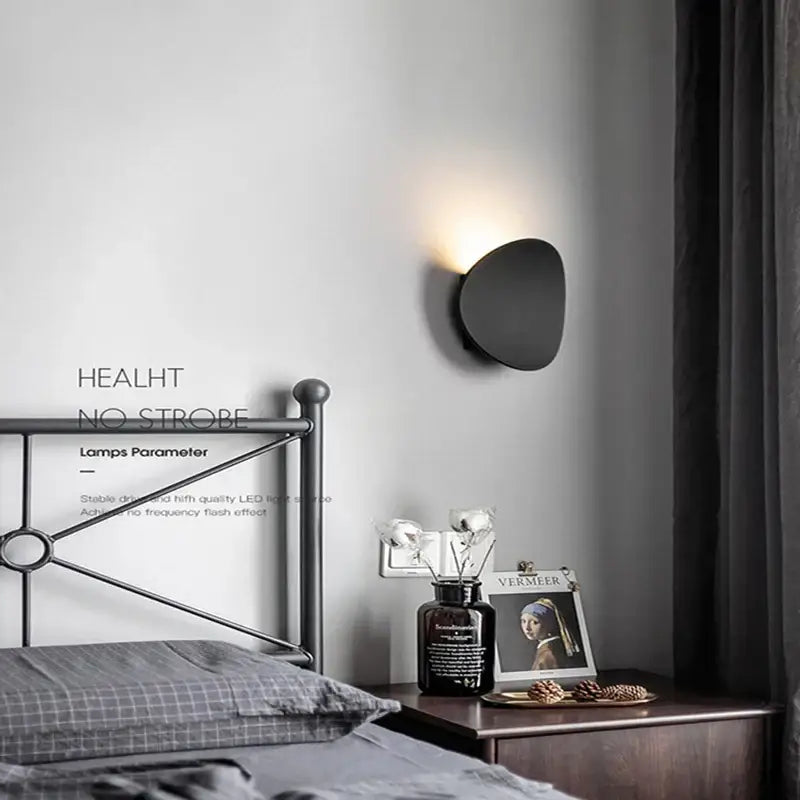 Modern oval gray & dark gray led wall lamp garden waterproof lighting