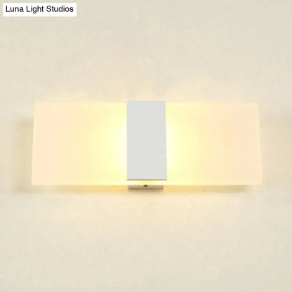 Modern oval rectangular convex led wall sconce bedroom light